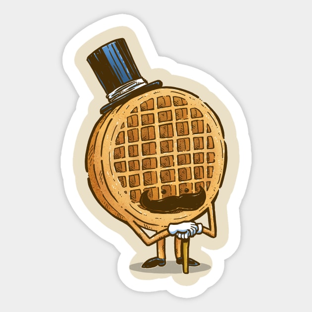 The Fancy Waffle Sticker by nickv47